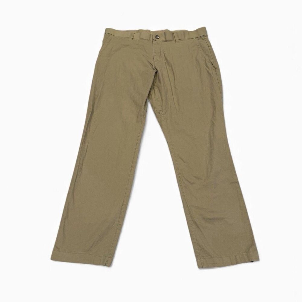 Fabletics Pants High Side Chino Beige Khaki Classic Fit‎ Mens 33x30 Golf Trouser